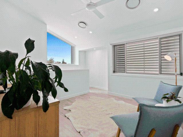 Modern Coastal Home with Pool, Office Space & Walk to Beach Location
