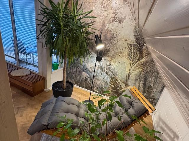 Modern and bright loft style apartment Worms with mezzanine
