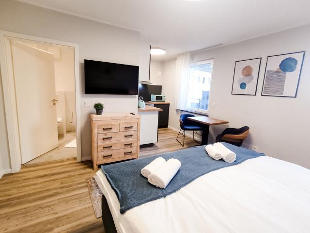 Modern apartment near Cologne/Bonn with kitchen, air conditioning, and parking
