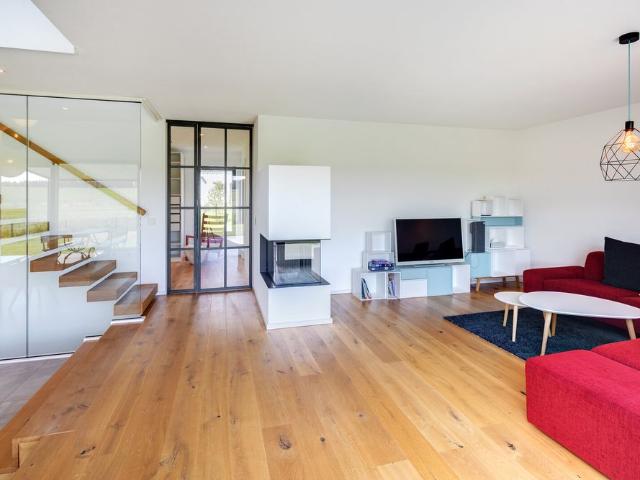 Modern architect house with unobstructed view