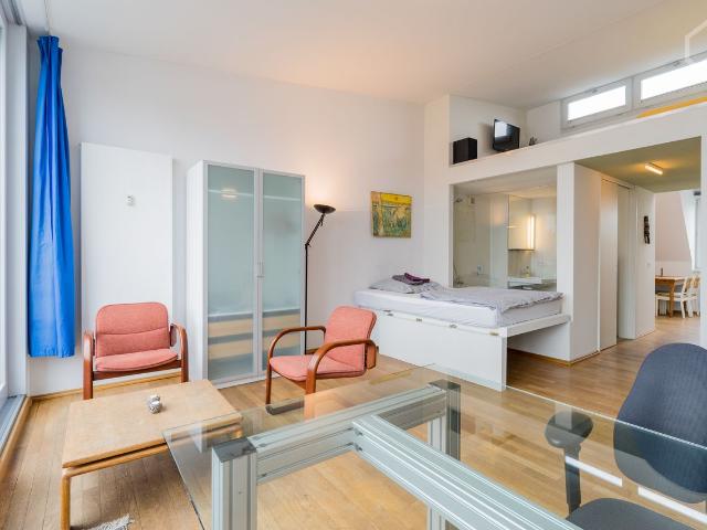 Modern attic loft next to Water Tower 3D Tour, Berlin Amsterdam Apartments for Rent