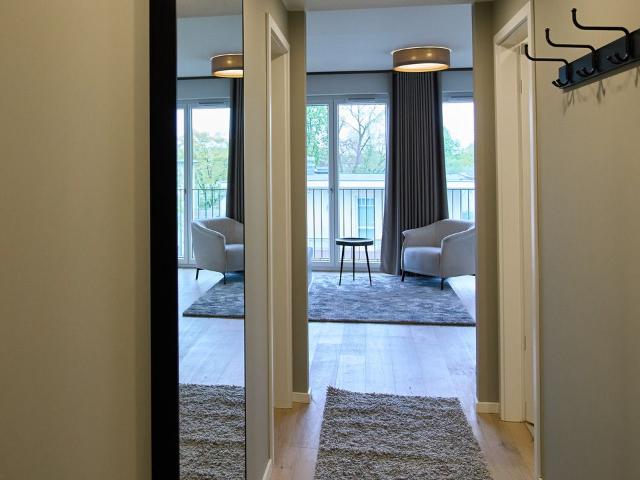 Modern building in urban location stylish fully furnished apartment on the 4th floor with balcony and parking space