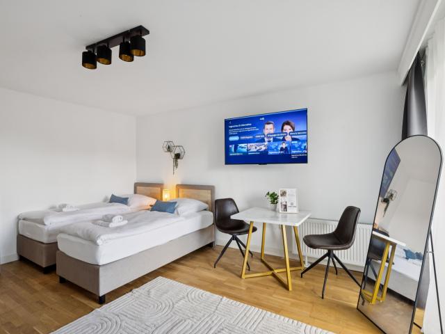 Modern Business Apartment with Balcony