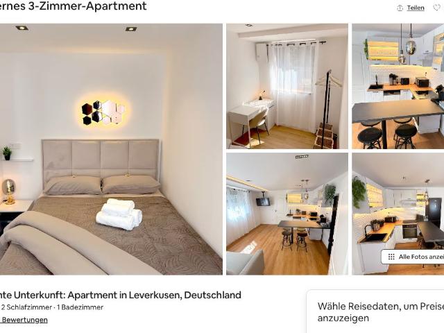 Modern, Fully Equipped 3 Room Apartment in Leverkusen – Ideal for Business Travelers, Leverkusen Amsterdam Apartments for Rent