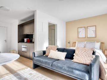Modern Furnished Studio Apartment in Sihlfeld, Zurich Amsterdam Apartments for Rent