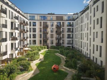 Modern furnished 2 room apartment with balcony in new building, Berlin Amsterdam Apartments for Rent