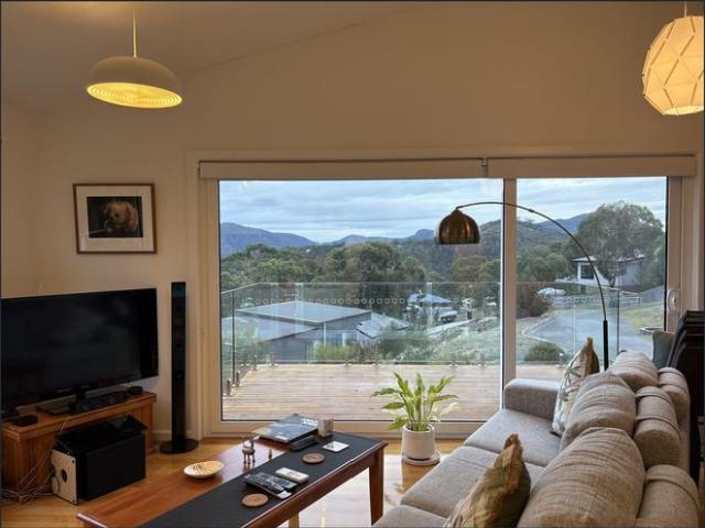 Modern one bedroom with mountain and river views