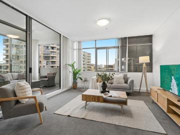 Modern oversized apartment in vibrant lifestyle setting