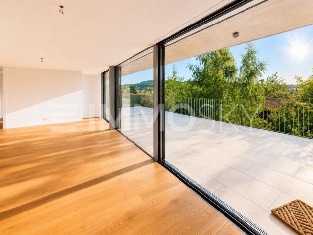 Modern living with a panoramic balcony overlooking Bern
