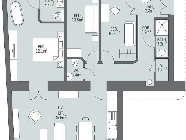 modern luxury 3 bedroom apartment in city center, Vienna Amsterdam Apartments for Rent