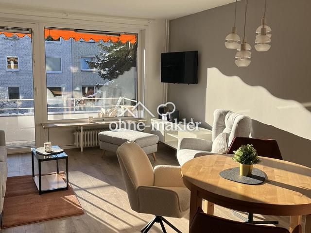 Modern möblierte 2 Zimmer Wohnung mit Balkon in Elbnähe | max. 12 Monate