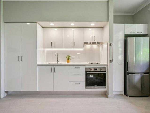 Modern studio apartment with a new kitchen