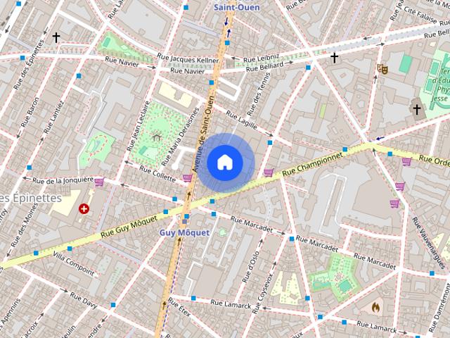 Modern studio apartment for rent in 18th arrondissement
