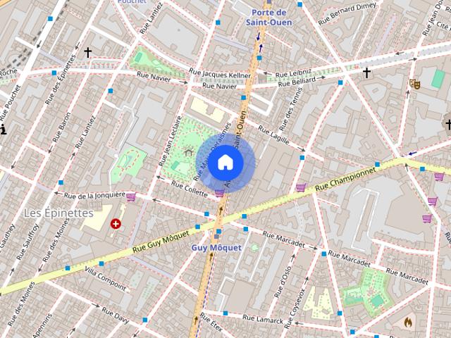 Modern studio apartment for rent in 18th arrondissement