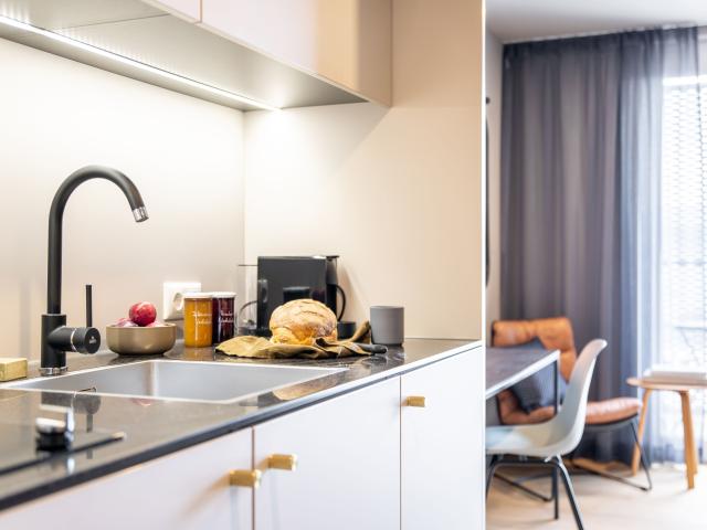 Modern studio with balcony, Motorworld Stuttgart
