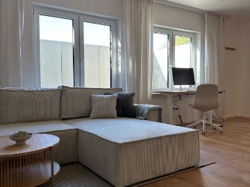 Modern & quiet basement apartment – 5 min to Karlsruhe Fair