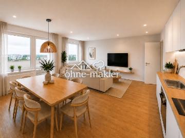 Modern renovierte 4 Zimmerwohnung mit herrlichem Blick in zentraler Lage in Fürstenfeldbruck