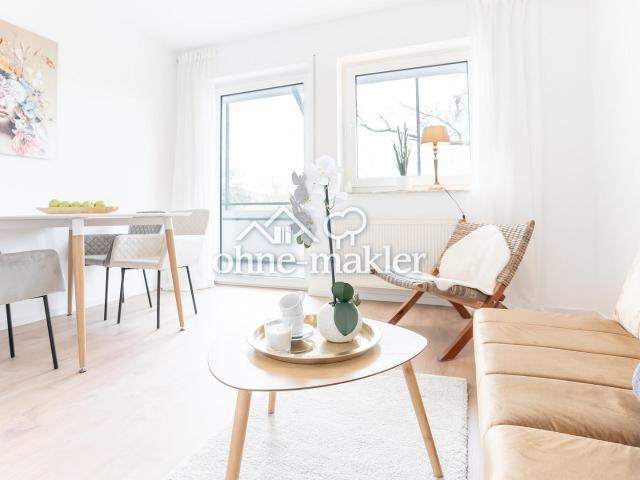 Modern wohnen in Butzbach – sanierte 2 Zimmer Wohnung mit Balkon & Wärmepumpe