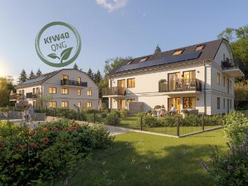 Modern wohnen in Windach: 3,5 Zimmerwohnung in nachhaltiger KfW 40 QNG Bauweise