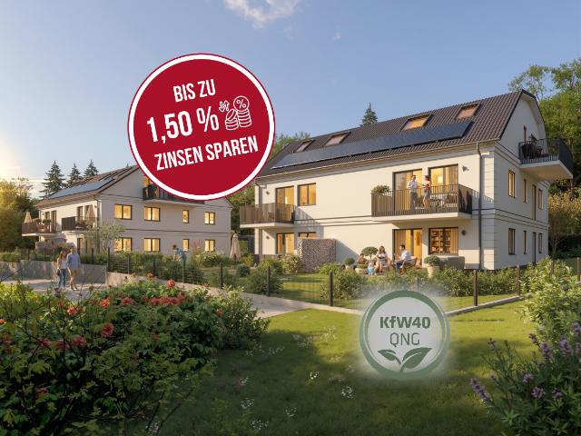 Modern wohnen in Windach: 3,5 Zimmerwohnung in nachhaltiger KfW 40 QNG Bauweise