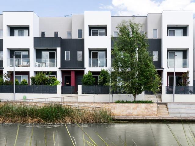 Modern water front terrace