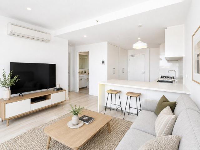 Modern two bedroom apartment with large entertainer's balcony
