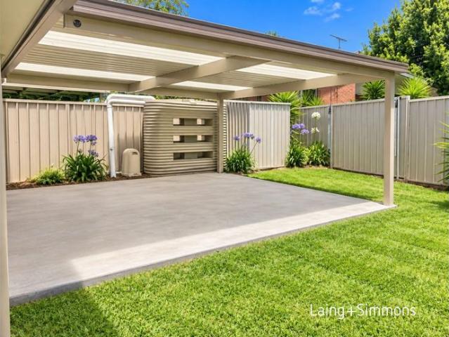 Modern two bedroom home with covered entertaining area