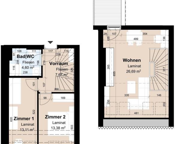 Moderne Mansardenwohnung auf zwei Etagen mit großzügiger Dachterrasse