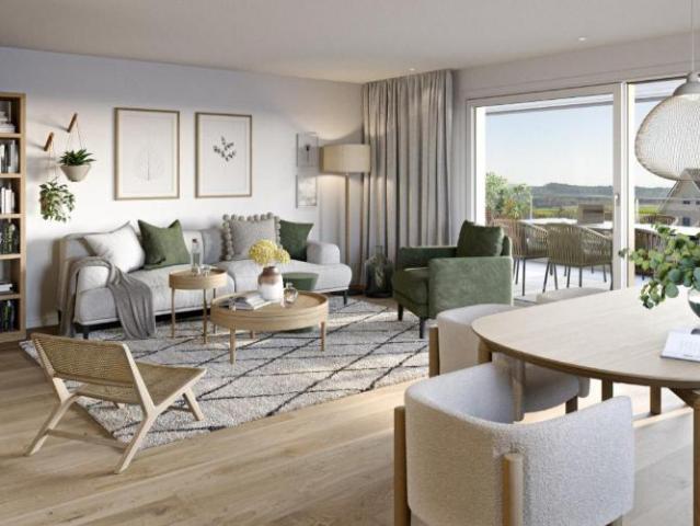 Moderne Neubauwohnung im Minergiestandard mit Waschturm