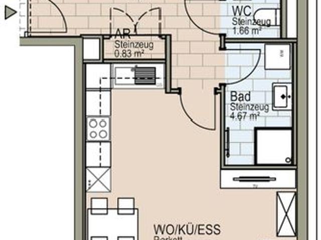 Moderne Neubauwohnung mit Garten und Terrasse
