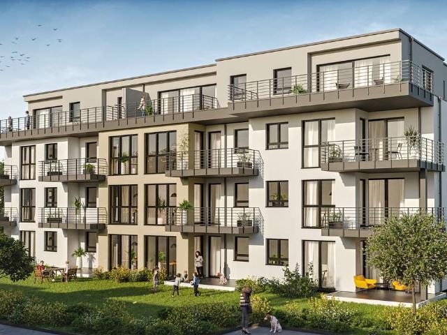 Moderne Architektur: 3 Zimmer Wohnung mit großzügigem Balkon
