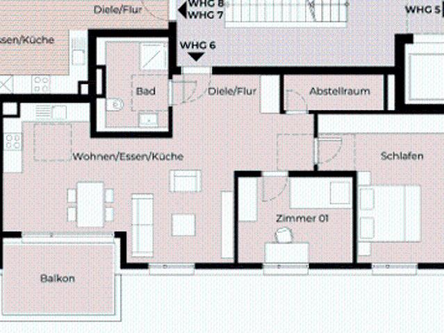 Moderne, barrierefreie 3 Zimmer Wohnung, TG Stellplatz optional möglich
