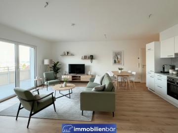 ERSTES MONAT MIETFREI moderne barrierefreie Wohnung mit Balkon und tollem Fernblick inkl. Küche Top 14