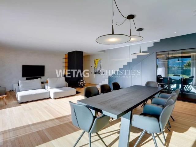 Moderne Duplexwohnung neueren Baujahrs mit grossem Privatgarten zur Miete in Lugano Savosa