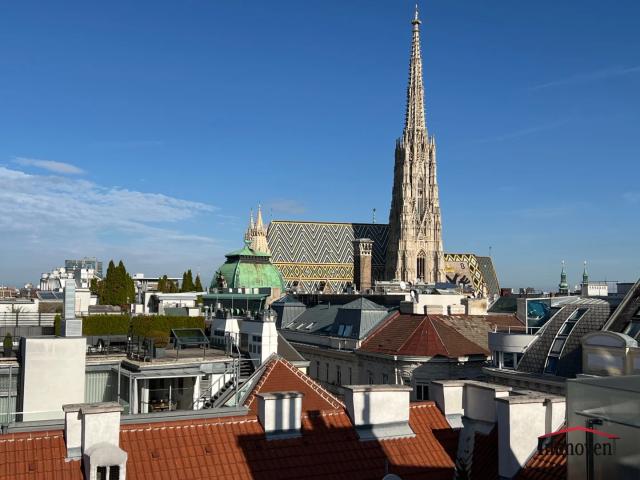 Moderne Dachgeschosswohnung Maisonette mit großer Dachterrasse und einzigartigem Ausblick auf den Stephansplatz