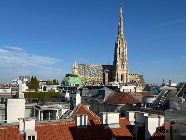 Moderne Dachgeschosswohnung Maisonette mit großer Dachterrasse und einzigartigem Ausblick auf den Stephansplatz