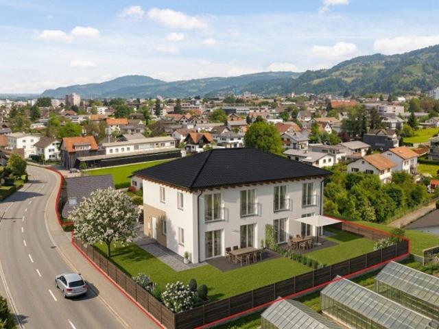 Moderne Doppelhaushälfte in Dornbirn – Erstbezug mit 114 m² Wohnfläche und Garten Haus 1
