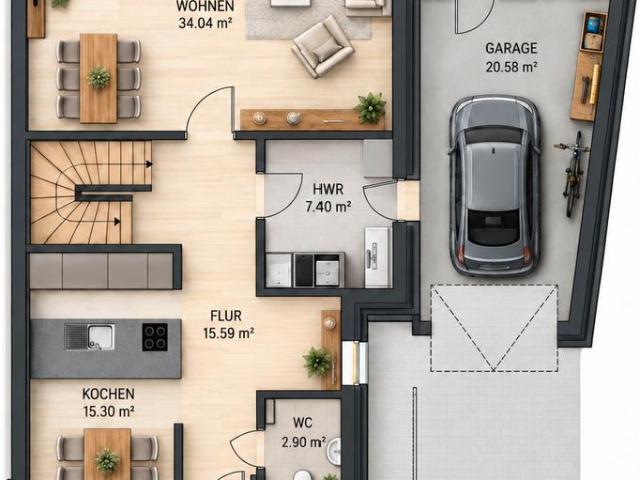 Moderne Doppelhaushälfte in Vechta Oythe | 2 Vollgeschosse