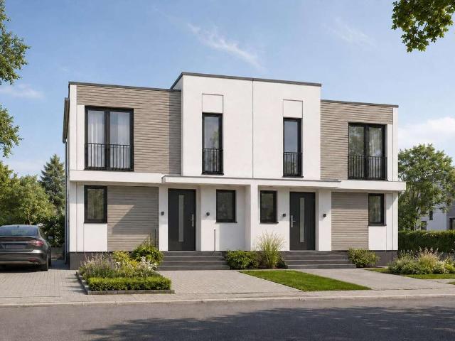 Moderne Doppelhaushälfte mit großem Garten