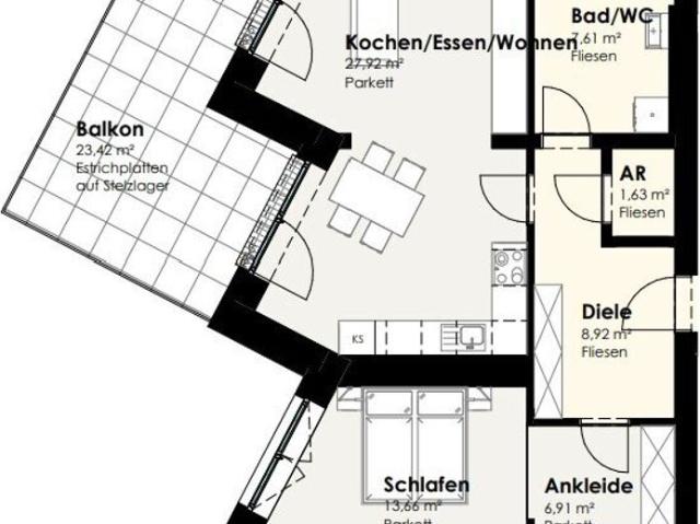 Moderne Eigentumswohnung in Traumhafter Lage mit Großzügigem Balkon