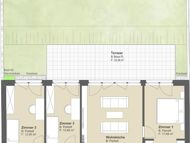 Moderne, Energieeffiziente 4 Zi. Garten Neubauwohnung in Zentraler Lage in Baden Provisionsfrei!