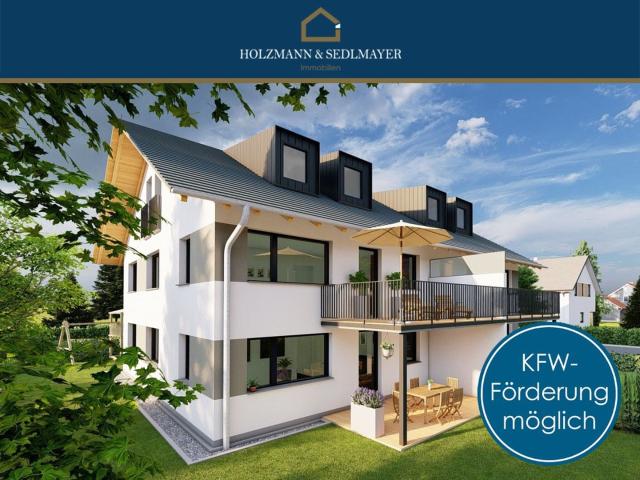 Moderne, energieeffiziente 4 Zimmer Neubau Maisonette Wohnung im Landshuter Westen