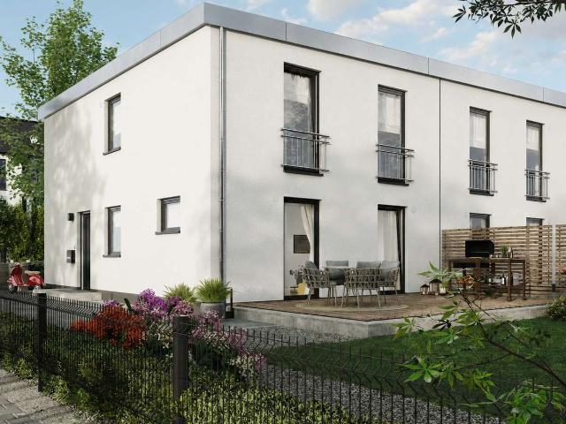 Moderne Flachdach Doppelhaushälfte in Bochum Linden – jetzt bis 20.07. bei der Stadt bewerben