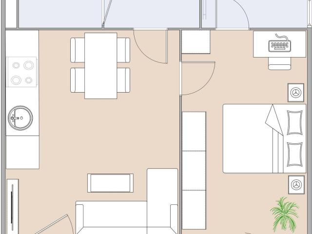 Moderne geförderte Neubauwohnung mit Balkon