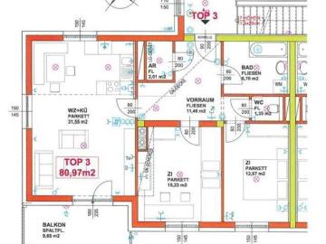 Moderne geförderte Wohnung