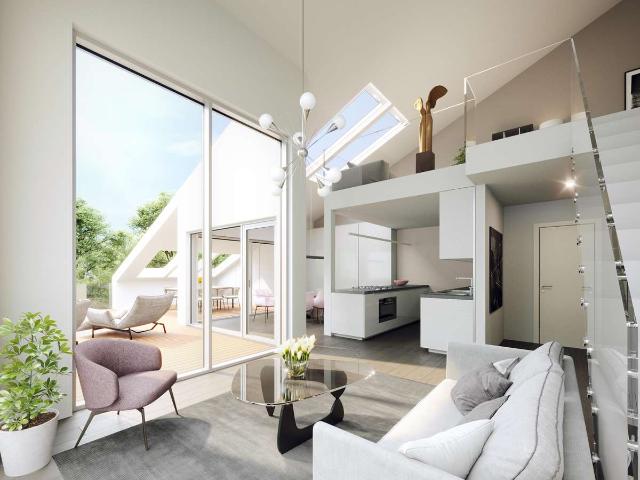 MODERNE PENTHOUSE MAISONETTE WOHNUNG MIT TRAUMHAFTER TERRASSE + AUSBLICK IM GRÜNEN