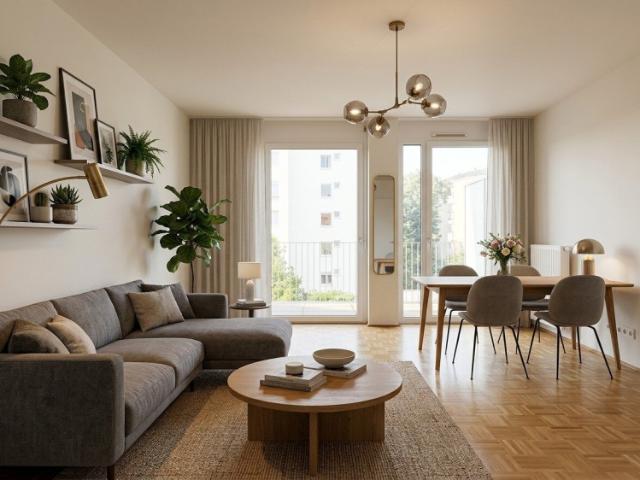 Moderne single wohnung i 32 m² i sonniger balkon i ruhige hoflage