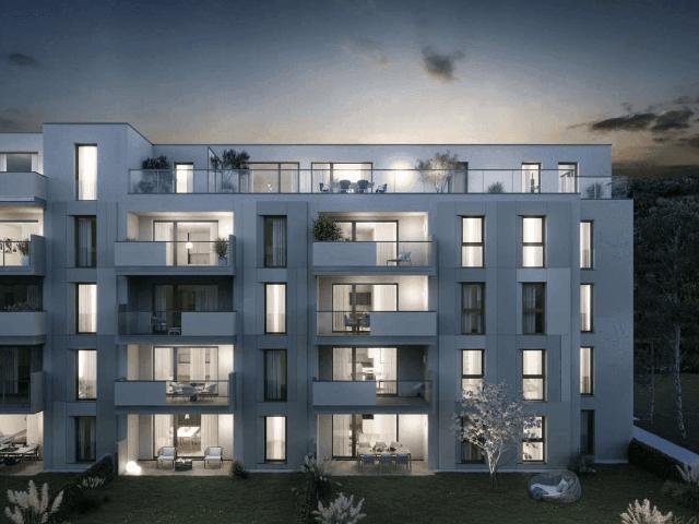 Moderne traumhafte 2 – Zimmer Wohnung in der Nähe vom Bisamberg mit Loggia, Balkon, Pool, Sauna & Weitblick und Teilmöbliert provisionsfrei!