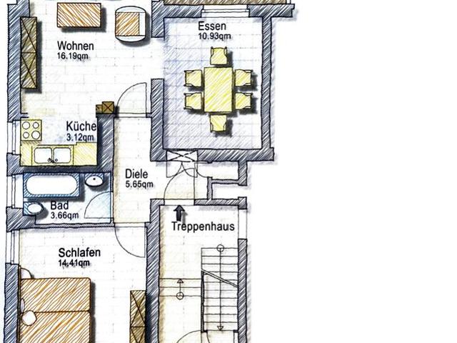 Moderne und helle 2,5 Zimmer Erdgeschosswohnung in bevorzugter Wohnlage von Düsseldorf – Bilk