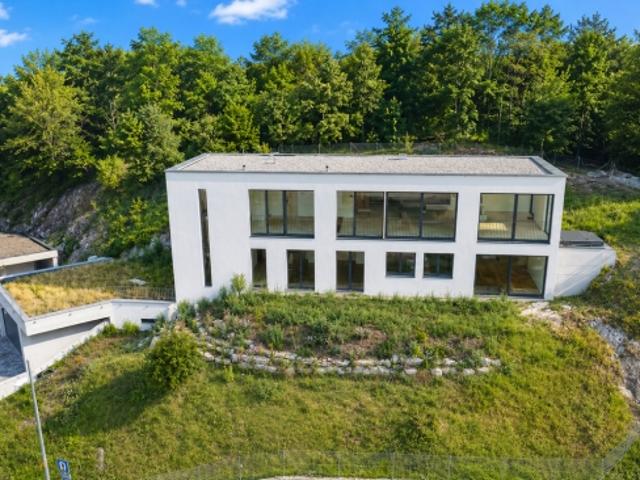 Moderne Villa mitten im Grünen mit Panoramablick